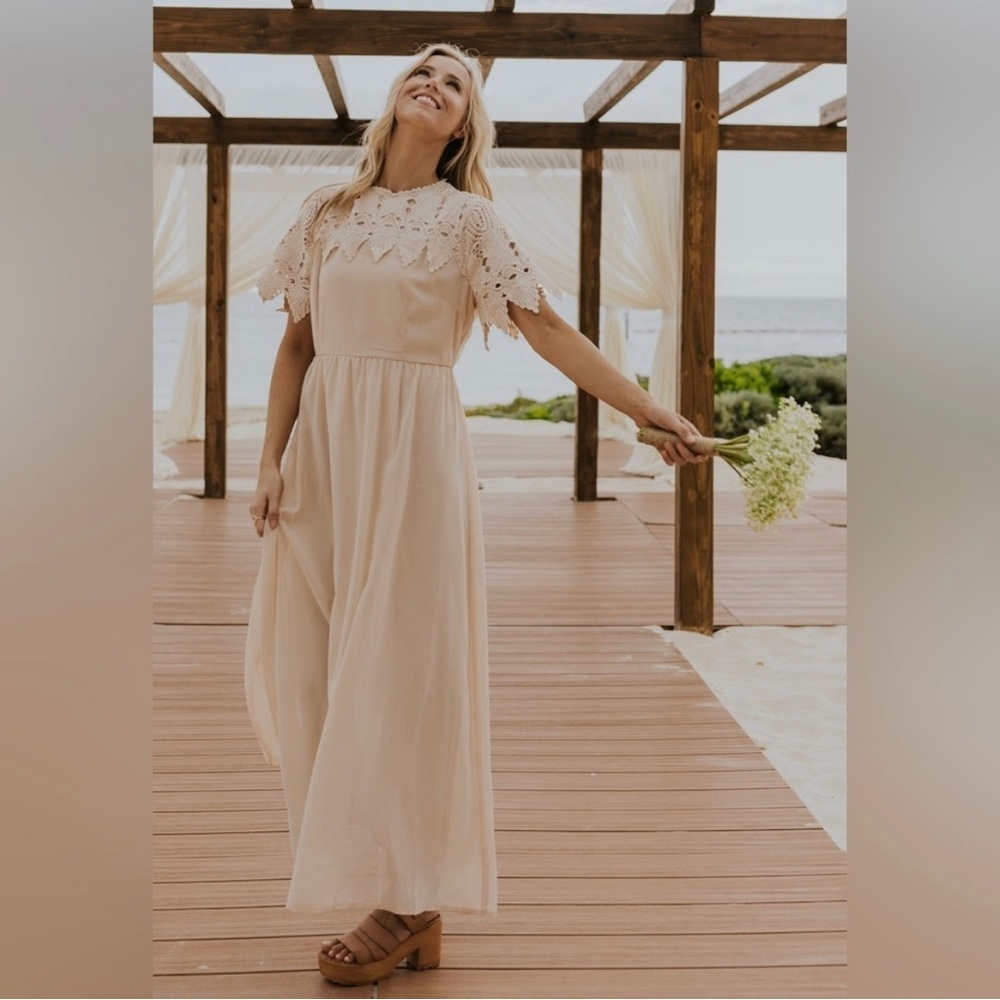 Roolee Chiffon Lace Maxi dress